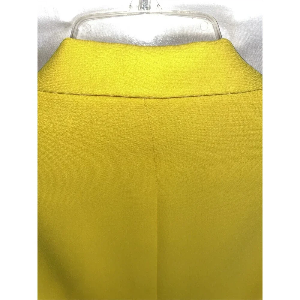Champagne Italy Dress Blazer Women's Size 24 Yellow Long Sleeve Button Front